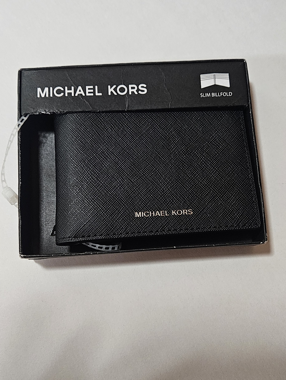 NWT Michael Kors Black  Wallet with Silver Logo